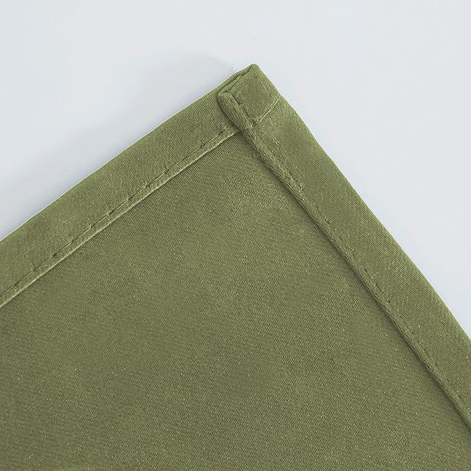 LEMOMO Olive Green Blackout Curtains 42 x 63 Inch Length/Set of 2 Curtain Panels/Thermal Insulated Room Darkening Blackout Curtains for Bedroom