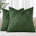 decorUhome Throw Pillow Covers 26x26 Inch Set of 2, Soft Plush Faux Wool Forest Elf Solid Couch Pillow Covers, Accent Euro Sham Farmhouse Neutral Square Pillow Cases for Sofa Bed Living Room